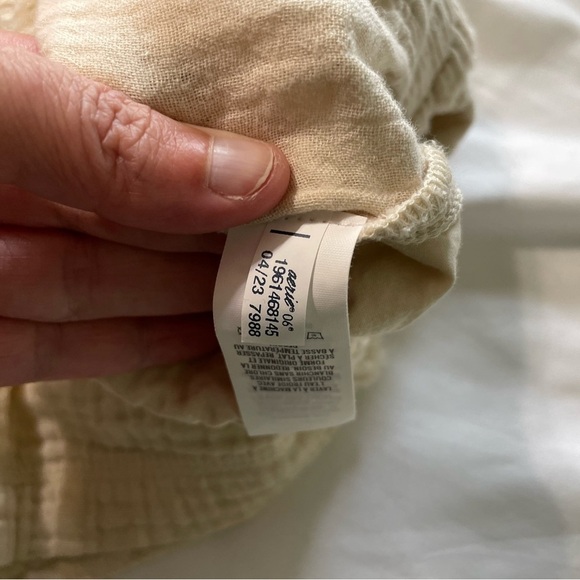 Aerie Cream Like New High Waist Pocket Shorts Elastic Waistband Sz Small Petite - Picture 6 of 6